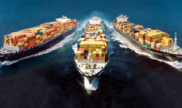 Cargo Ships from Drone
