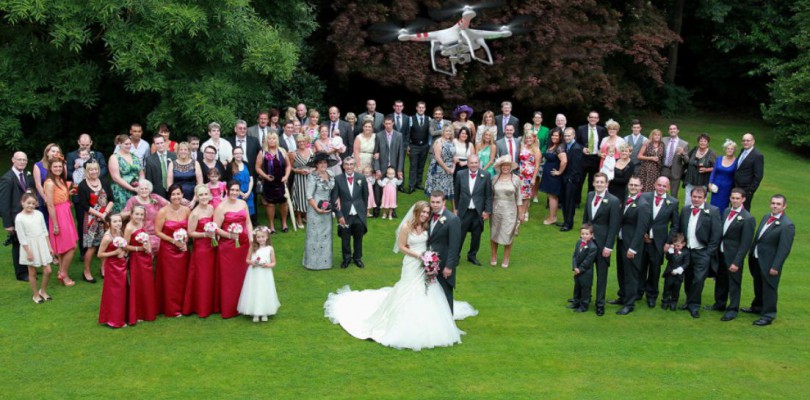 Wedding Party From Drone