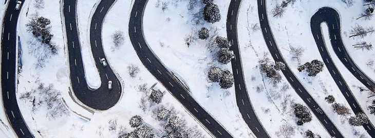 Windy Road from Drone