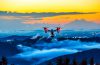 Drone over mountains